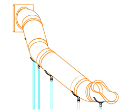 snake tube slide drawing