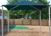 square shade structure